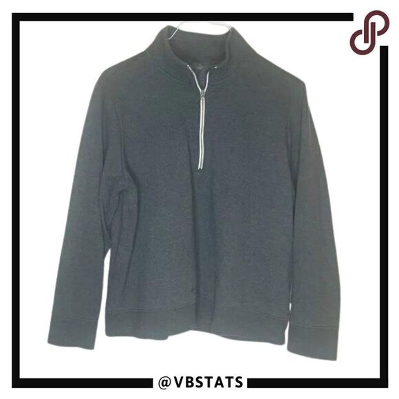 Eddie Bauer Women’s Camp Fleece 1/4 Zip Top in Size XL in Charcoal Gray. - Picture 1 of 7